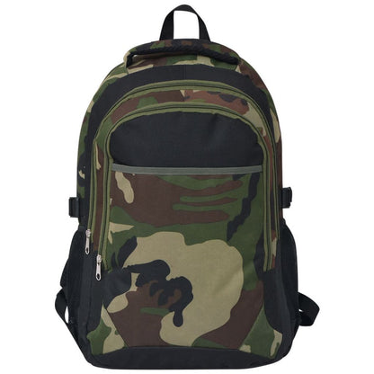 School Backpack 40 L in Camouflage, Black ,Grey & Green