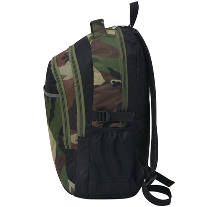 School Backpack 40 L in Camouflage, Black ,Grey & Green