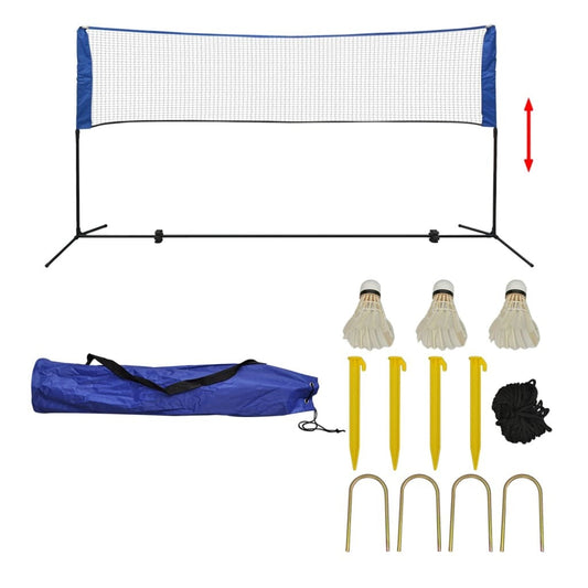 Badminton Net Set with Shuttlecocks 300x155 cm & 500x155 cm