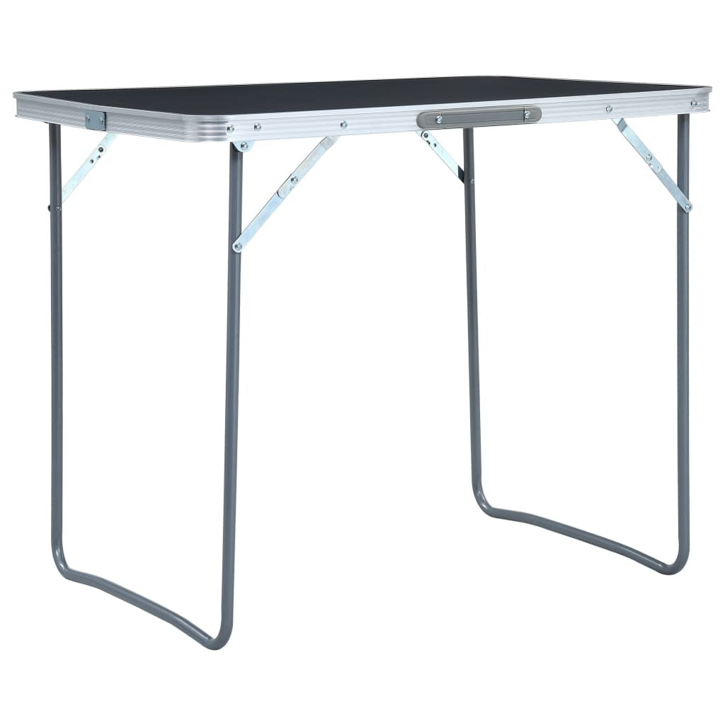 Foldable Camping Table with Metal Frame 80x60 cm