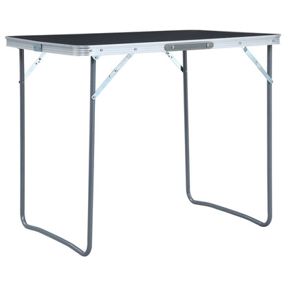 Foldable Camping Table with Metal Frame 80x60 cm