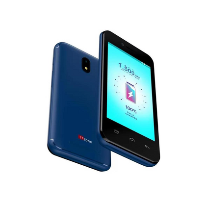 TTfone TT20 BLUE Smart 3G Mobile Phone with Android GO - 8GB - Dual Sim - 4Inch Touch Screen with Vodafone Sim Card