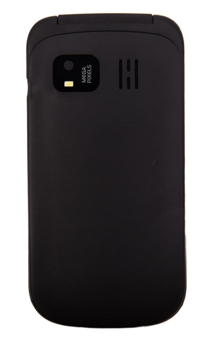 TTfone TT140 BLACK Camera Bluetooth Cheapest Folding Easy Mobile Phone with Vodafone PAYG Sim Card
