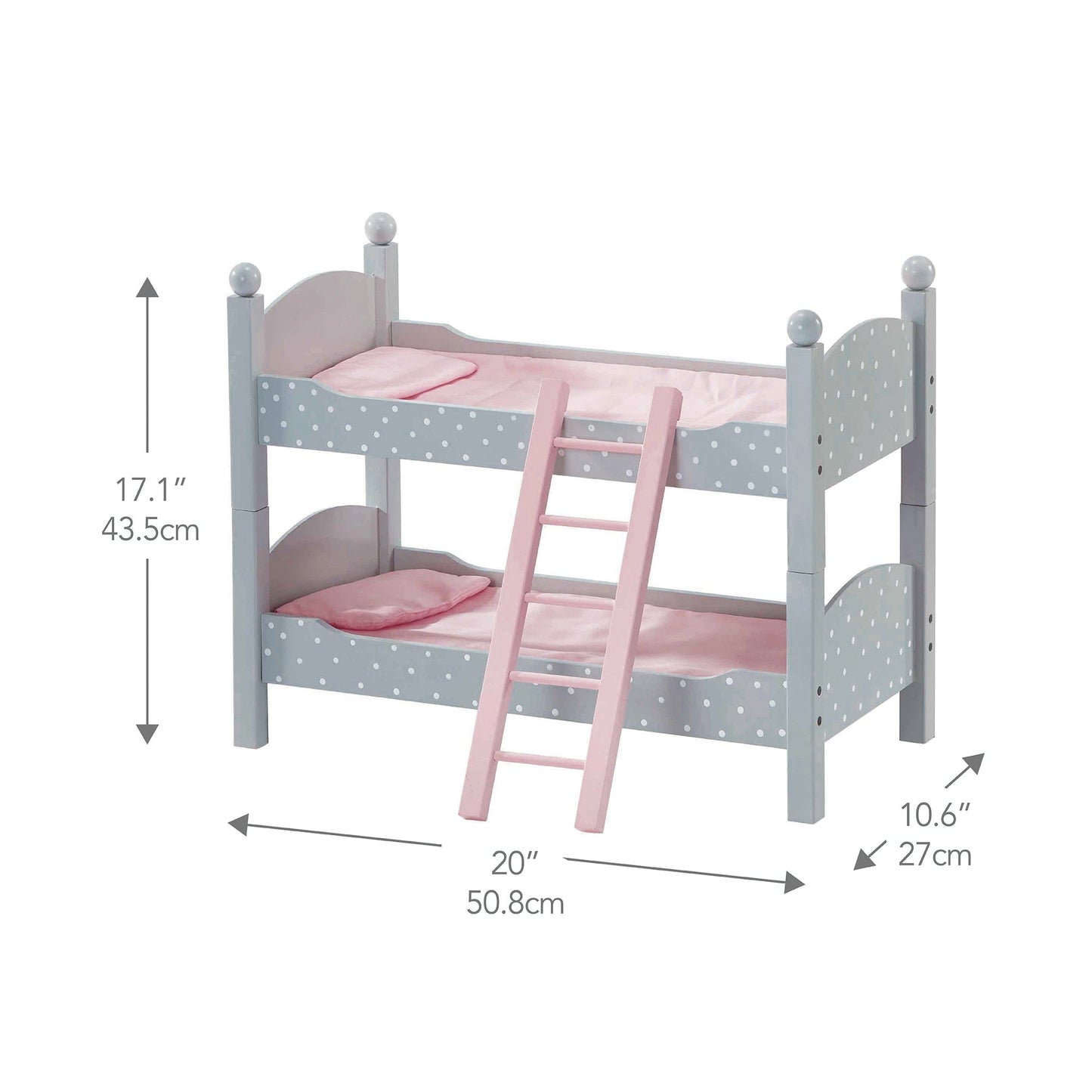Olivia's Little World Baby Doll Bed Wooden Bunk Bed Doll Furniture TD-0095AG