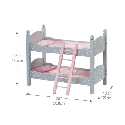 Olivia's Little World Baby Doll Bed Wooden Bunk Bed Doll Furniture TD-0095AG