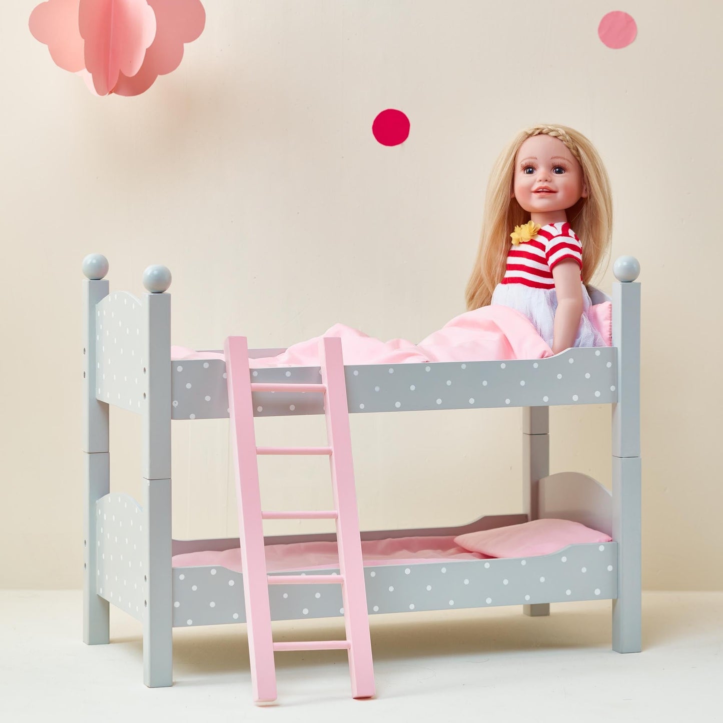 Olivia's Little World Baby Doll Bed Wooden Bunk Bed Doll Furniture TD-0095AG