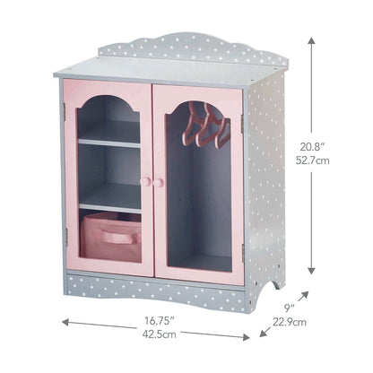 Olivia's Little World 18 Inch Doll Closet Doll Furniture With Hangers TD-0210AG