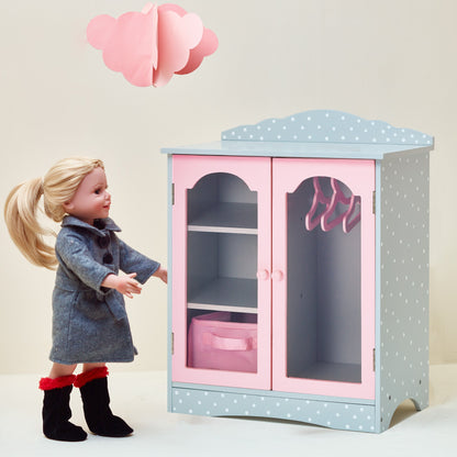 Olivia's Little World 18 Inch Doll Closet Doll Furniture With Hangers TD-0210AG