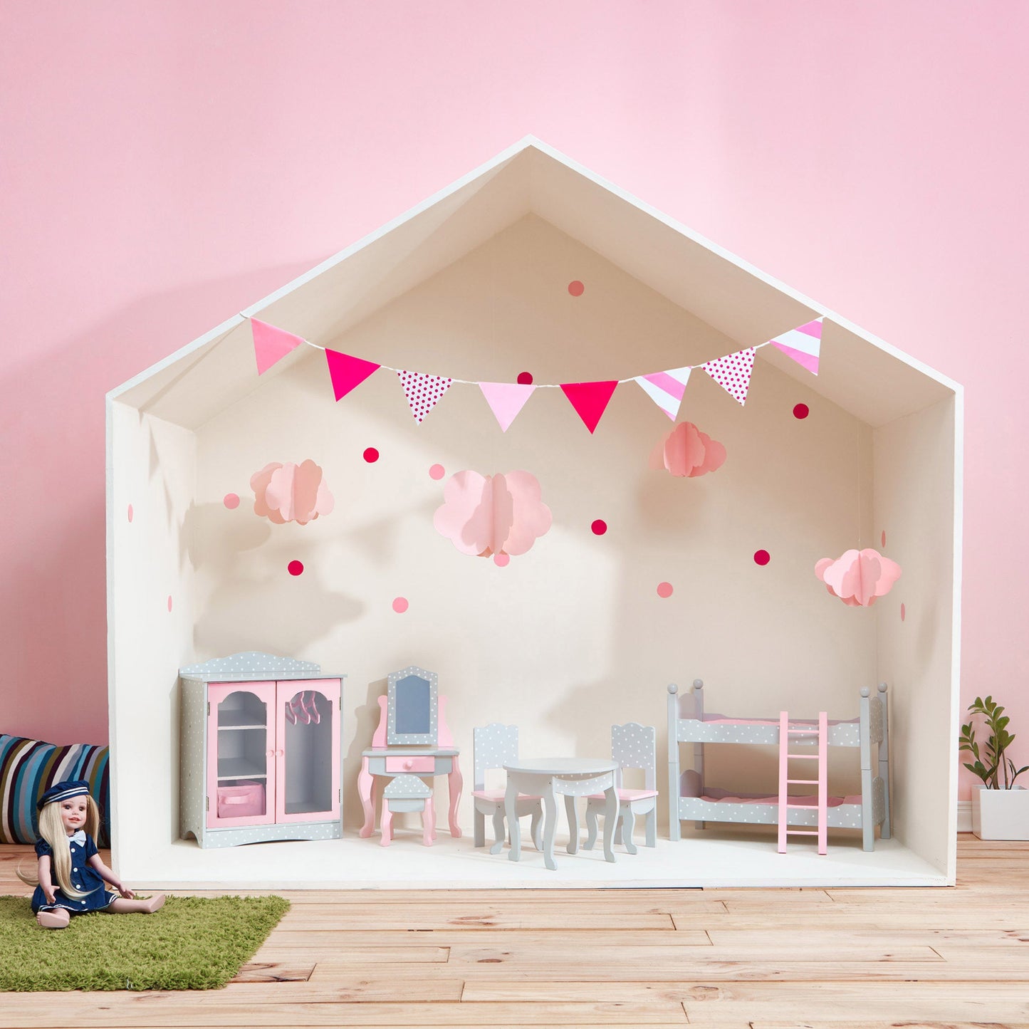 Olivia's Little World 18 Inch Doll Closet Doll Furniture With Hangers TD-0210AG