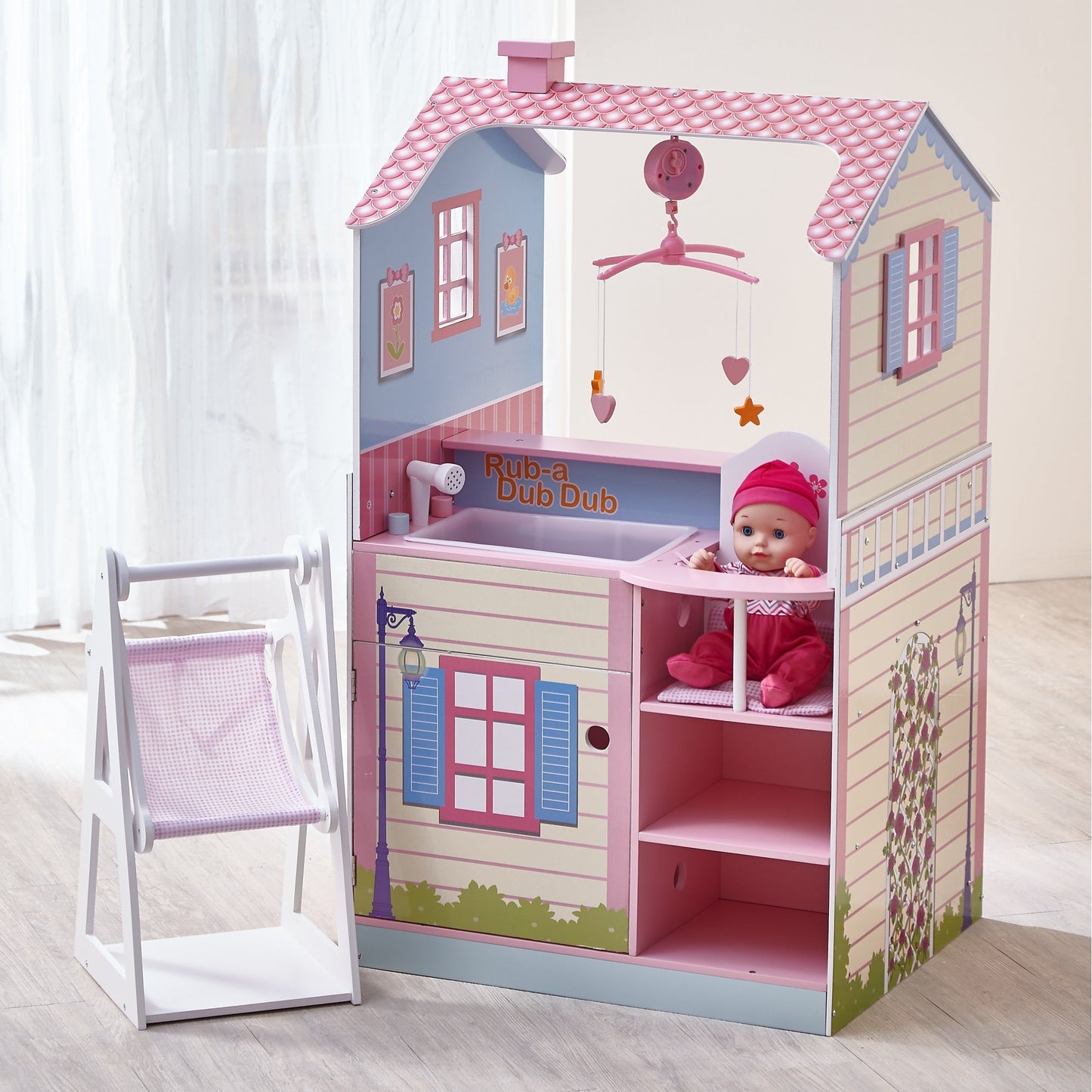 Olivia's Little World Baby Doll Changing Table Station Dollhouse TD-11460A