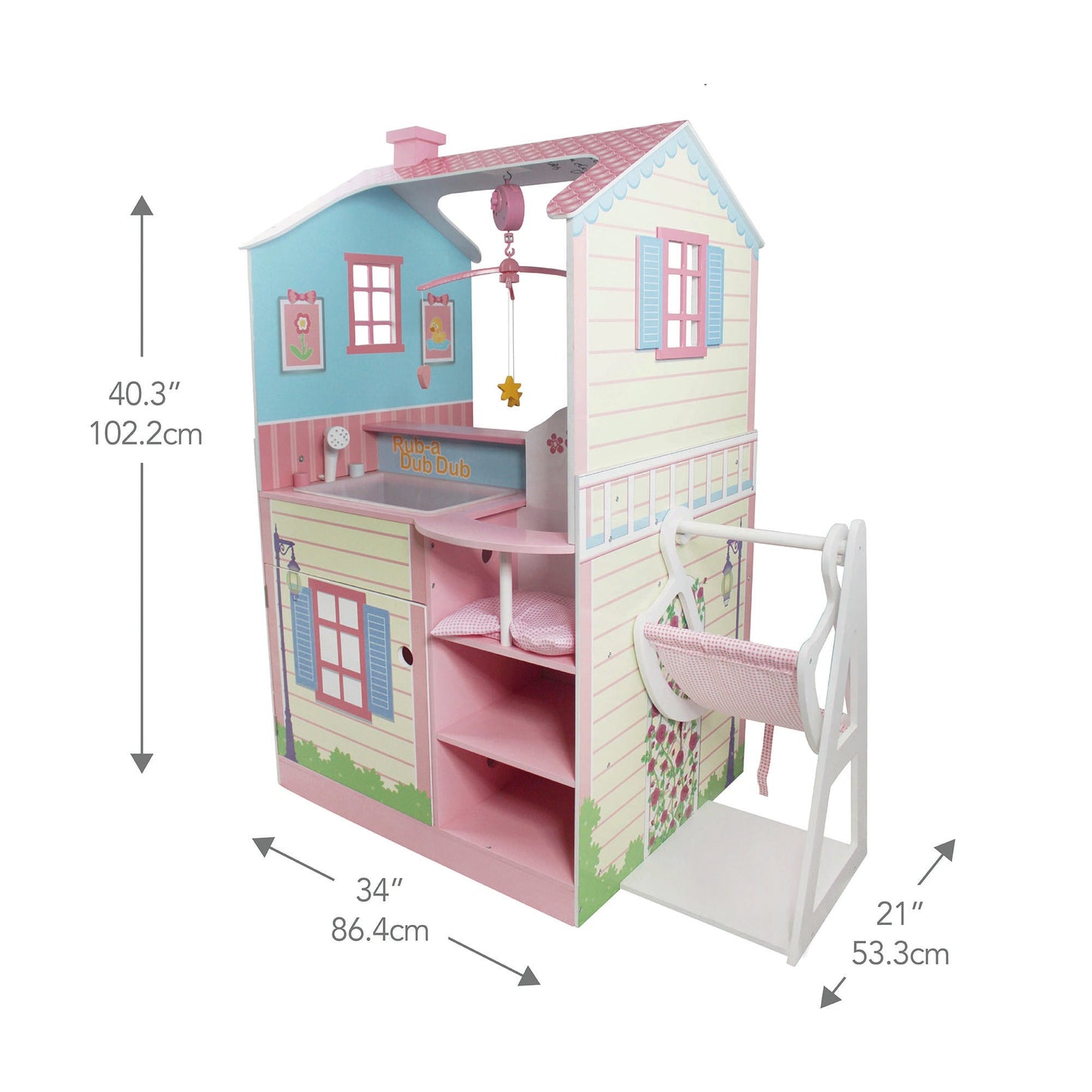 Olivia's Little World Baby Doll Changing Table Station Dollhouse TD-11460A