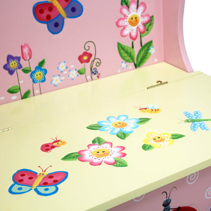 Fantasy Fields Magic Garden Childrens Kids Wooden Toy Storage Bench TD-11644A