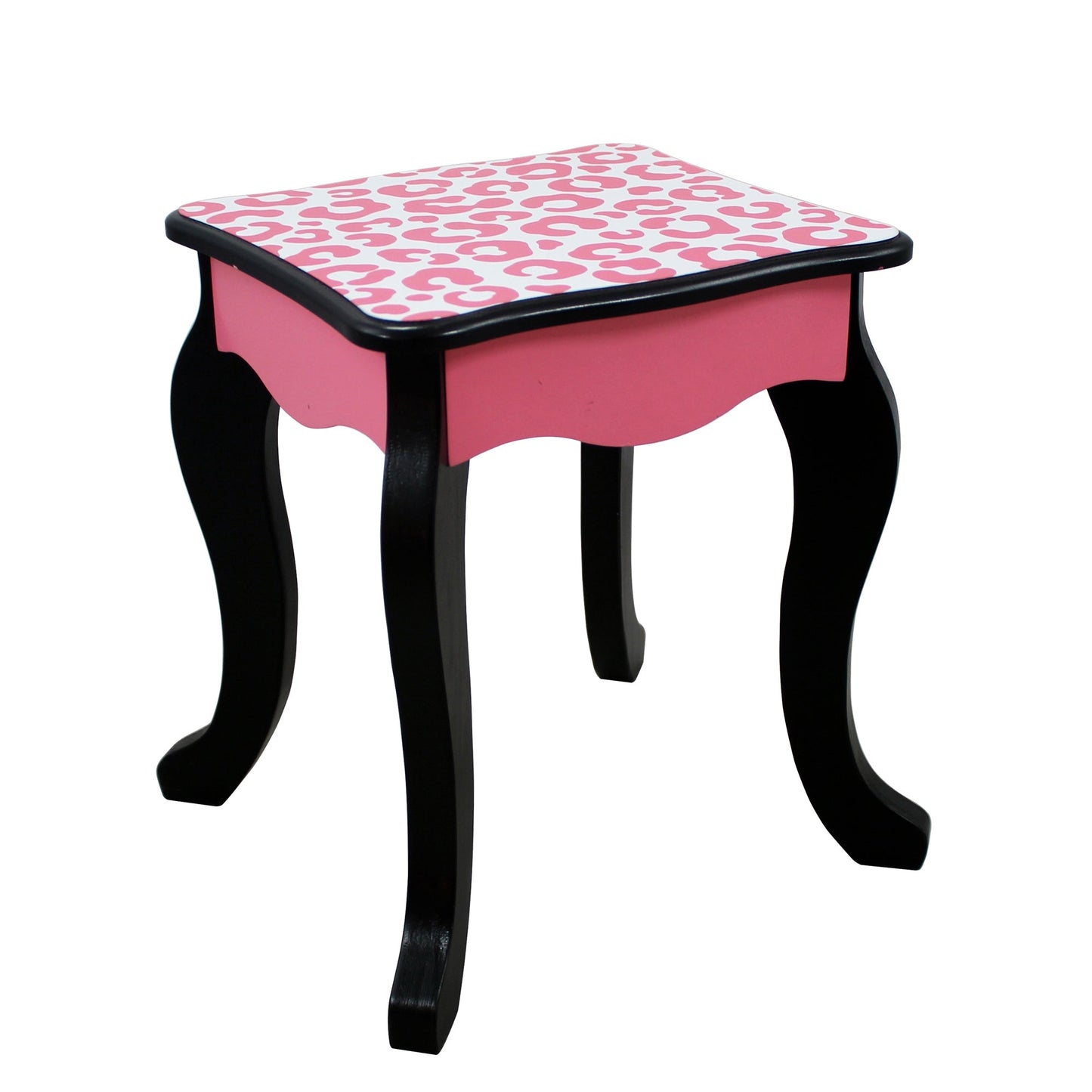 Fantasy Fields Kids Vanity Set Wooden Table With Mirror & Stool Pink TD-11670A