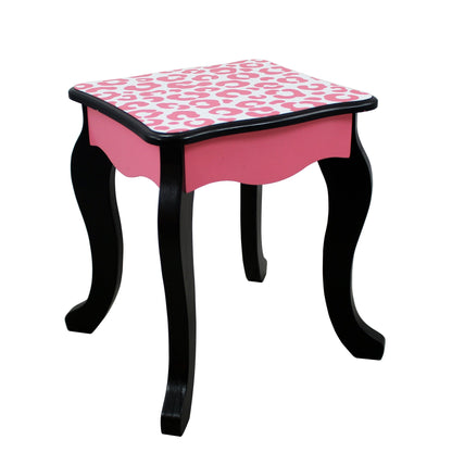 Fantasy Fields Kids Vanity Set Wooden Table With Mirror & Stool Pink TD-11670A