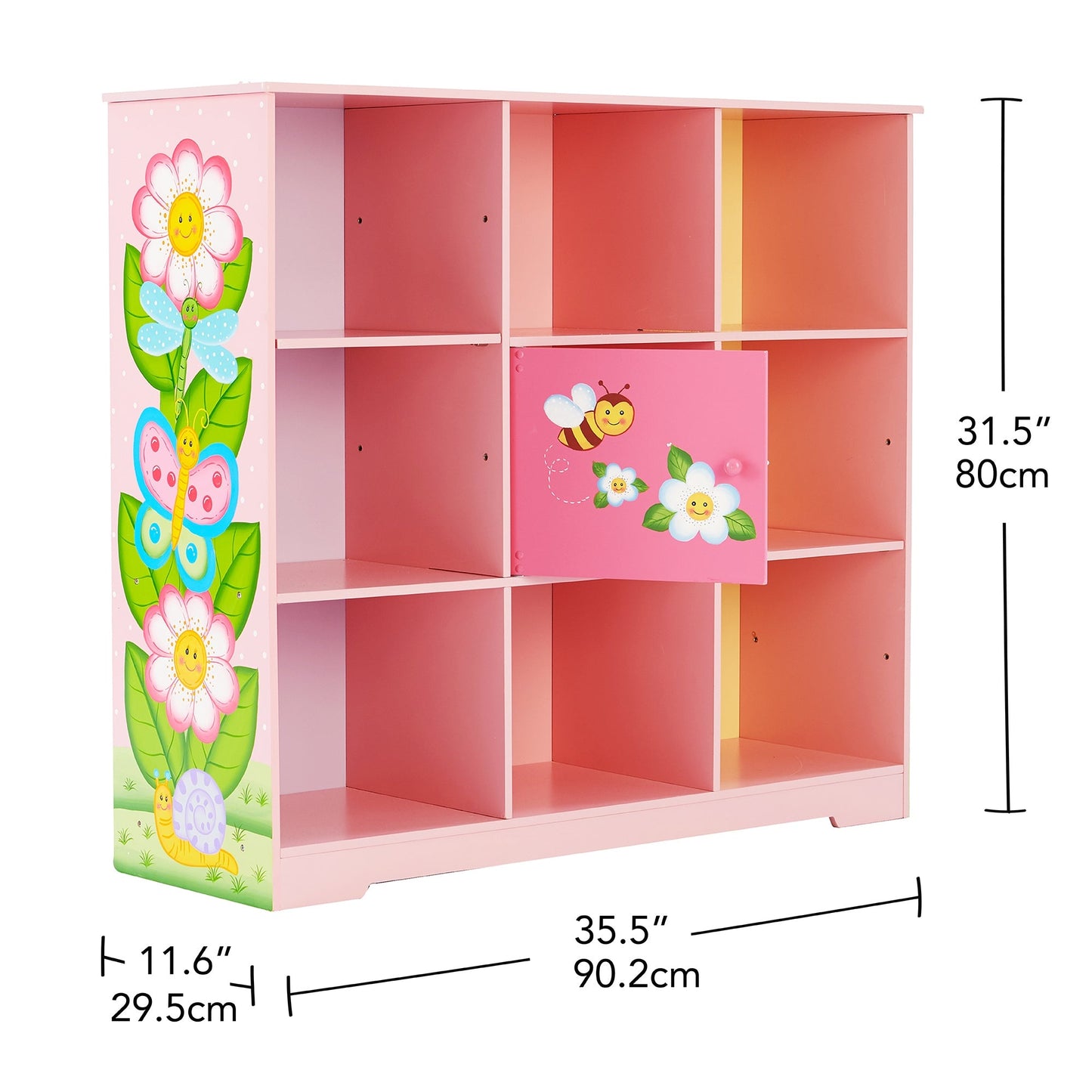 Fantasy Fields Magic Garden Adjustable Cube Bookshelf for Kids, Kids Furniture