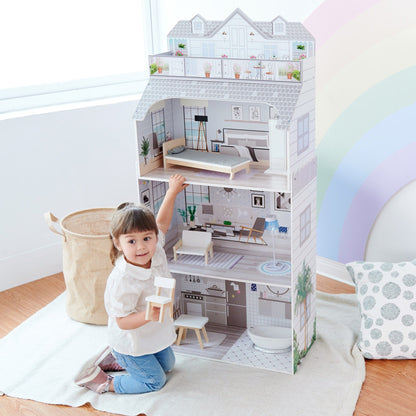 Olivia's Little World Dolls House Wooden Doll House ?w/ 8 Accessories TD-11683D