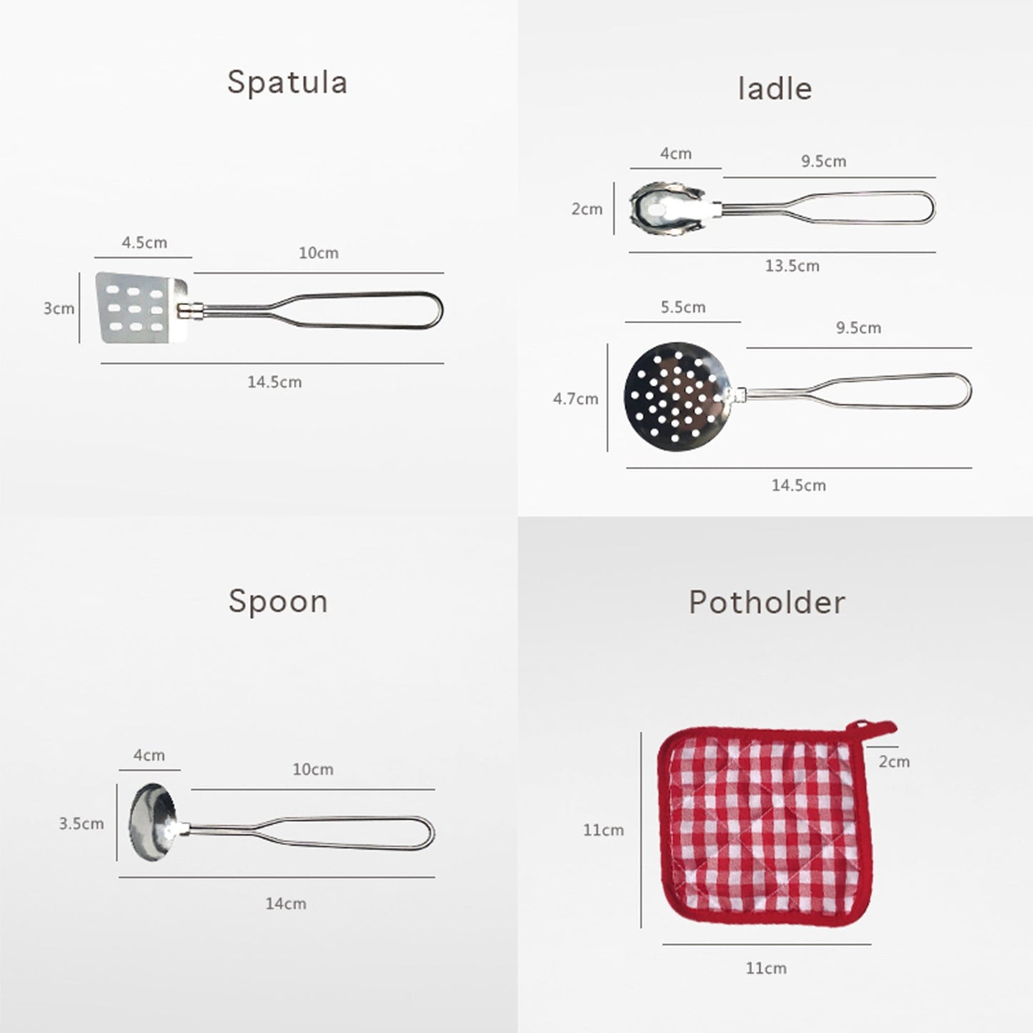 Play Cooking Accessory Set Steel 11 pcs Frankfurt TK-M00001