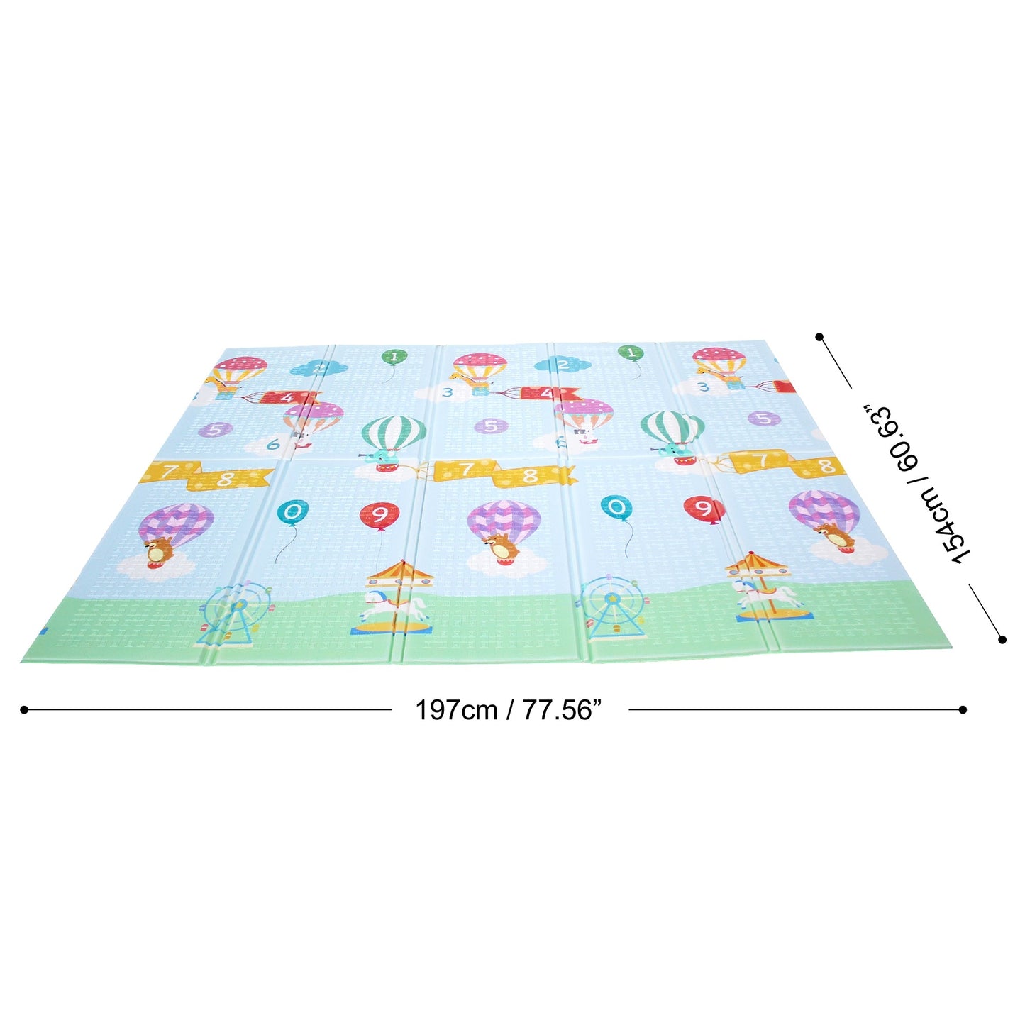 Fantasy Fields Baby Crawling Mat Play Mat Soft Foam Reversible Portable PS-PM002