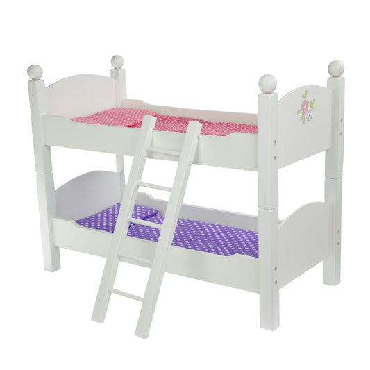 Olivia's Little World Doll Bed Wooden Baby Doll Bunk Bed Doll Furniture TD-0095A