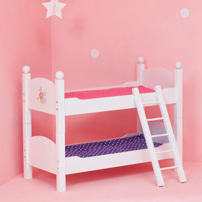 Olivia's Little World Doll Bed Wooden Baby Doll Bunk Bed Doll Furniture TD-0095A