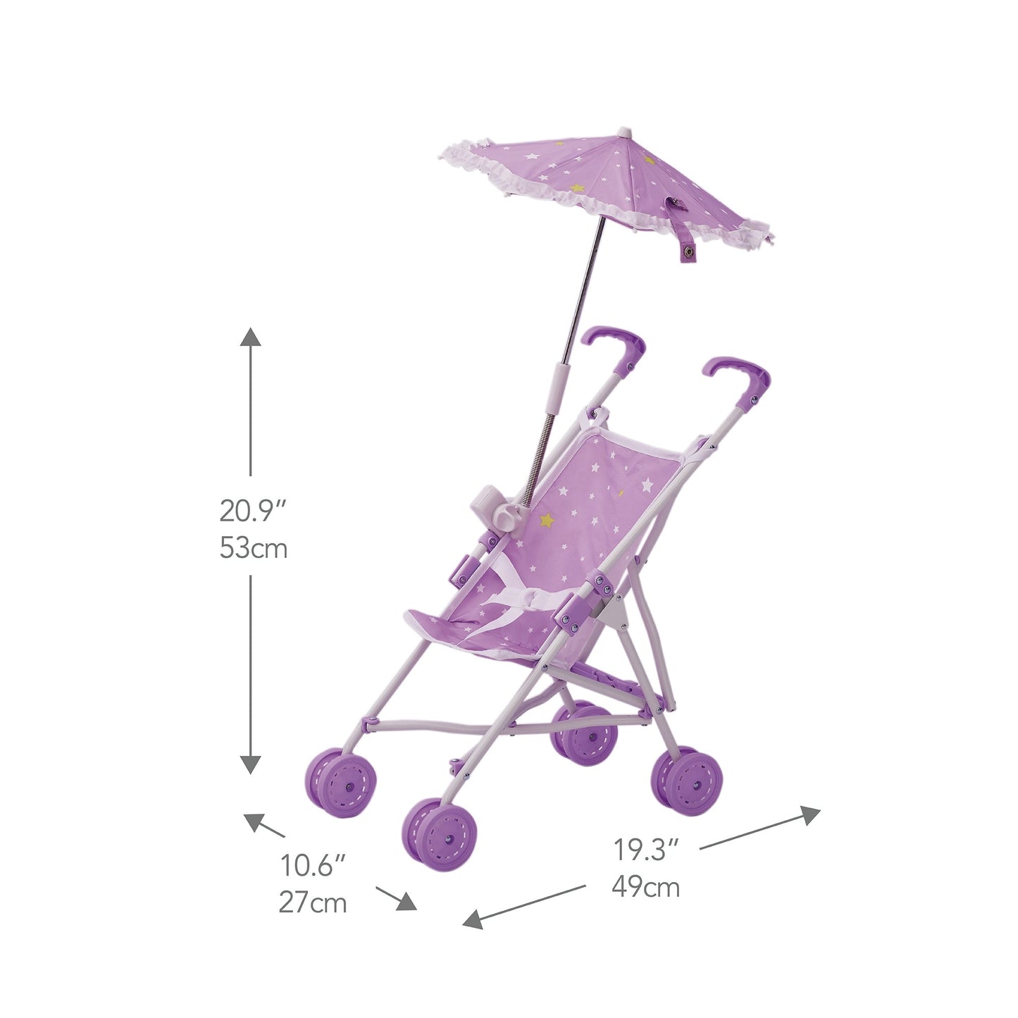 Olivia's Little World Baby Doll Stroller Pushchair & Parasol Purple OL-00005