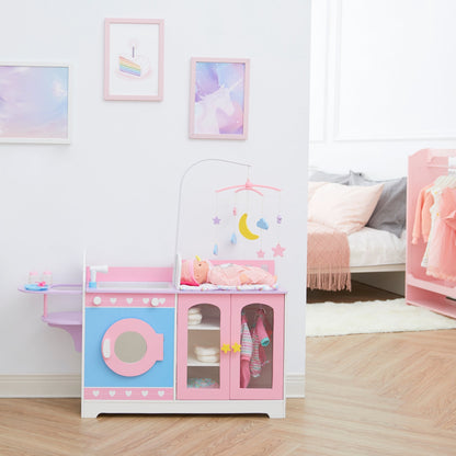 Olivia's Little World  6-in-1 Doll Changing  Station Nursery & 6 Accessories