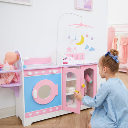 Olivia's Little World  6-in-1 Doll Changing  Station Nursery & 6 Accessories