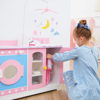 Olivia's Little World  6-in-1 Doll Changing  Station Nursery & 6 Accessories