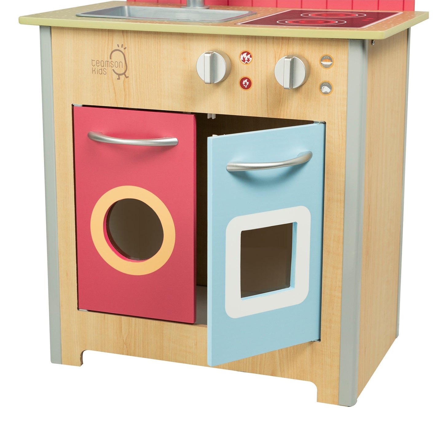 Porto Small Interactive Wooden Kitchen Playset &  4 Accessories
