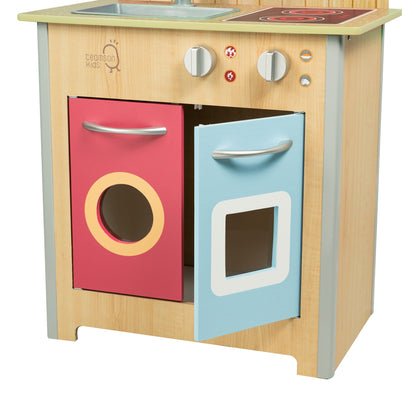 Porto Small Interactive Wooden Kitchen Playset &  4 Accessories