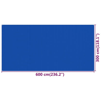 Tent Carpet 300x600 cm Blue HDPE
