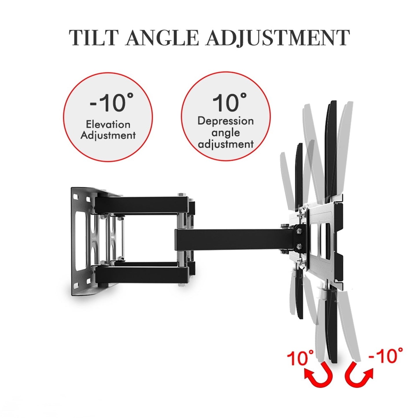 32-70 Inch Double Pendulum Large Base TV Stand Tmds-101 Bearing 50Kg/Vese600*400/Upper And Lower-10~ 10?