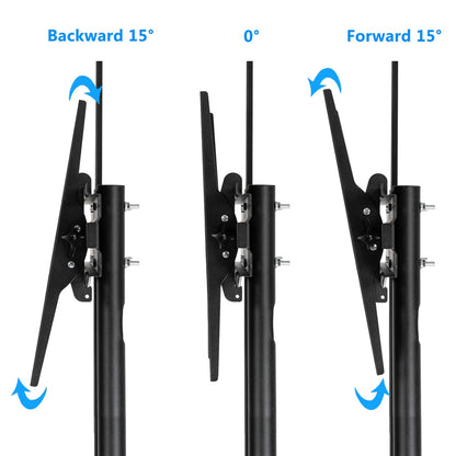 TSY 1600 32-70" TV Mobile Cart Weight Bearing 60kg Maximum VESA 400*600 Up and Down Adjustable 15? with Pulley Tray Camera Bracket