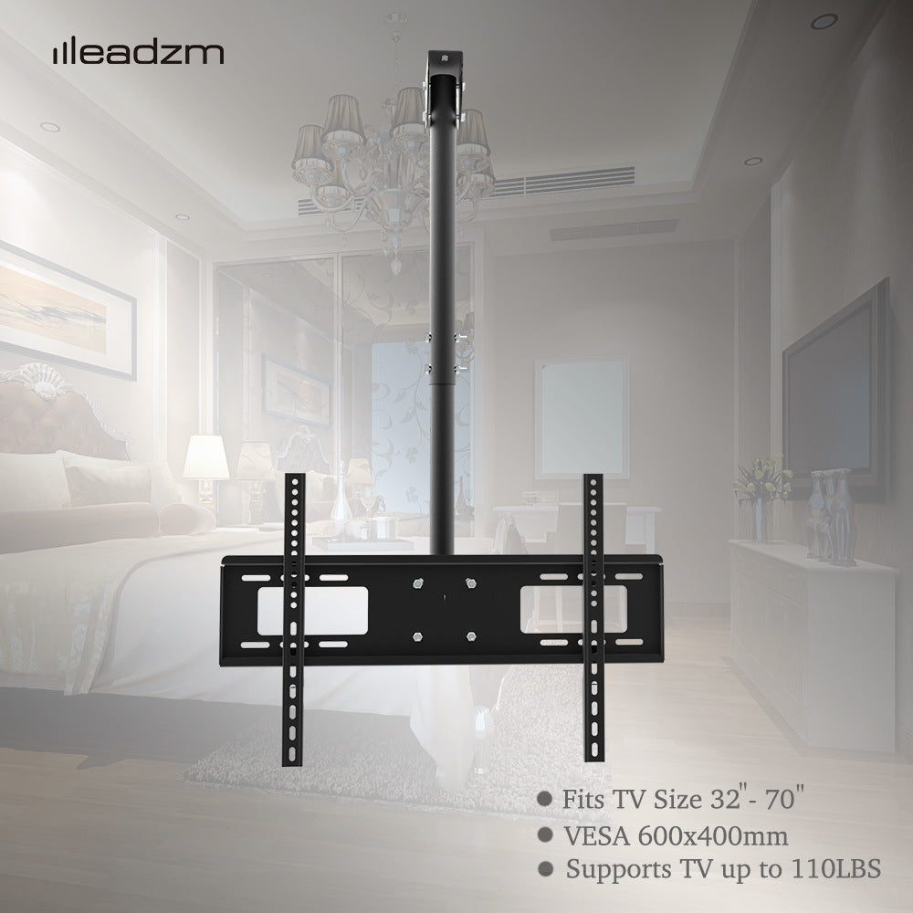 TMC-7006 Ceiling Mount TV Wall Bracket Roof Rack Pole Retractable For 32"-70" Flat Screen