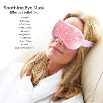 Cooling Eye Mask Reusable Microwavable Freezable Eye Compress Gel Sleeping Relaxation