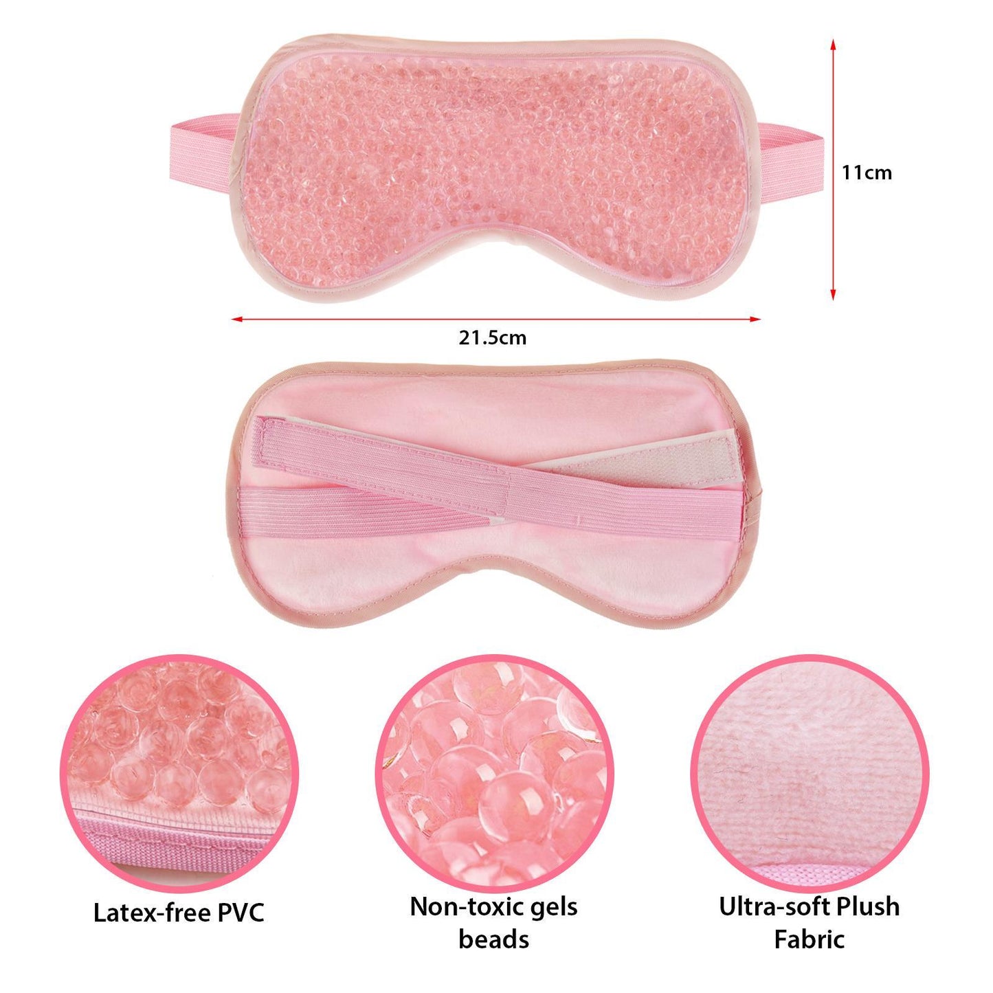 Cooling Eye Mask Reusable Microwavable Freezable Eye Compress Gel Sleeping Relaxation