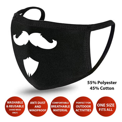 Fashion Face Masks 755013 - MOUSTACHE Design