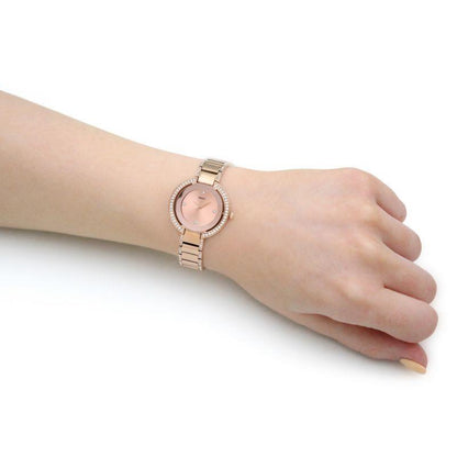 Seksy Ladies Rose Gold Plated Ladies Crystal Bracelet Watch 2575