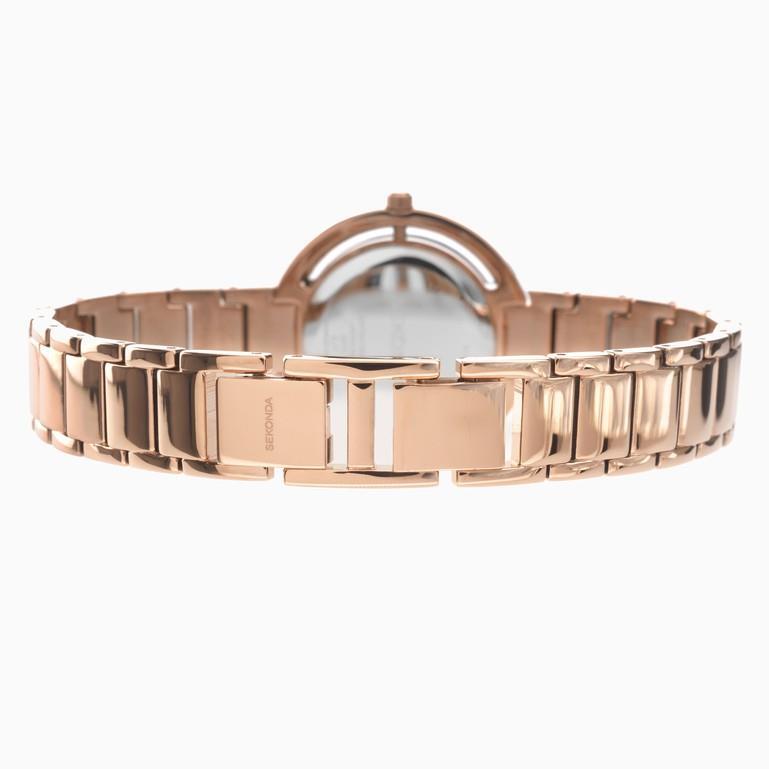 Seksy Ladies Rose Gold Plated Ladies Crystal Bracelet Watch 2575
