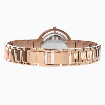 Seksy Ladies Rose Gold Plated Ladies Crystal Bracelet Watch 2575