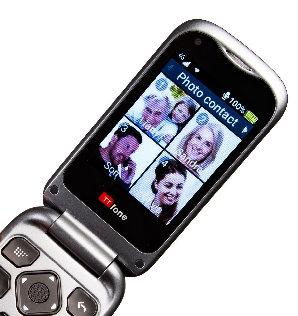 TTfone TT970 4G Whatsapp Touchscreen Senior Big Button Flip Mobile Phone