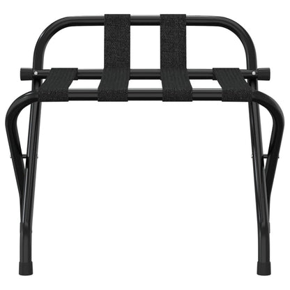 Luggage Rack with Backrest Black 56x39x52 cm