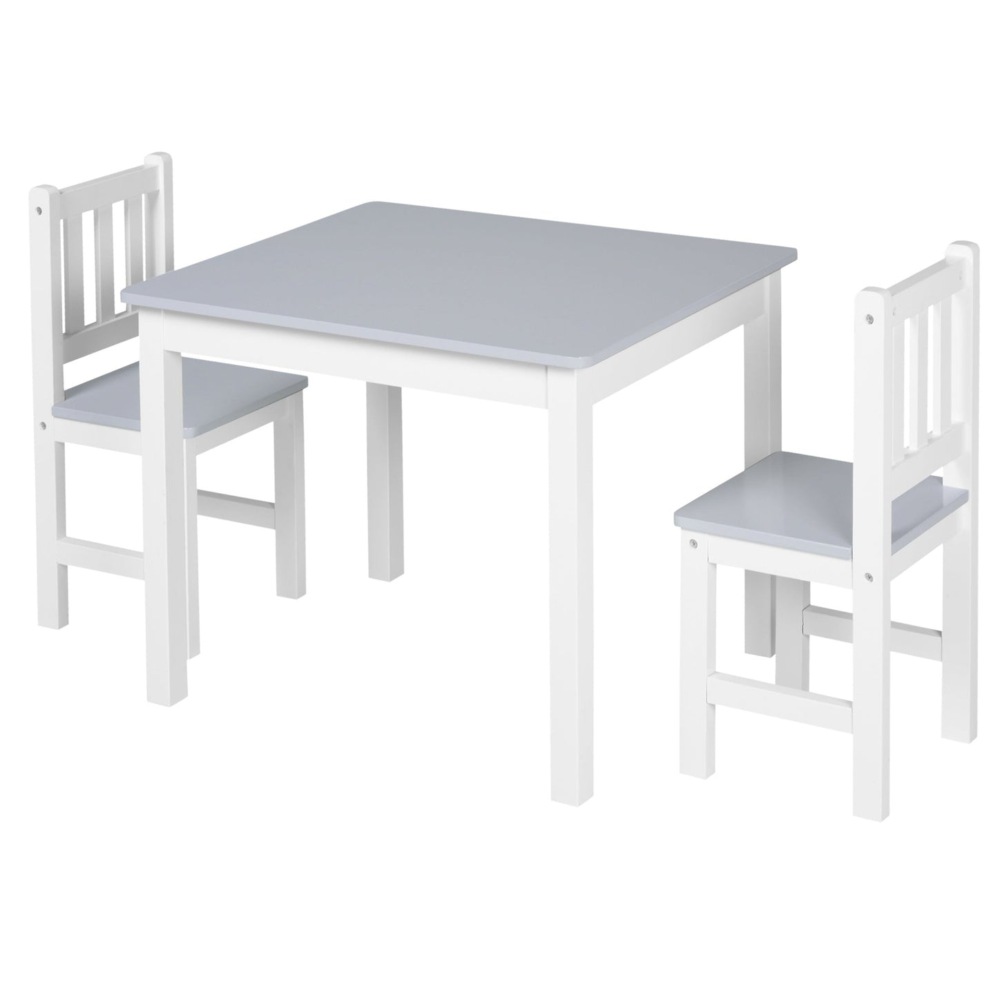 Kids Table and 2 Chairs Set 3 Pieces Toddler Multi-usage Desk Indoor HOMCOM