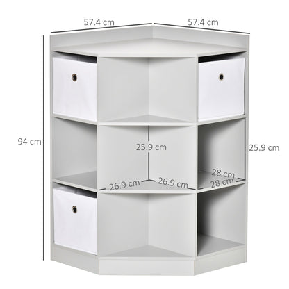 Kids Storage Cabinet Corner Organizer with Anti-tipping Hardware Drawer HOMCOM