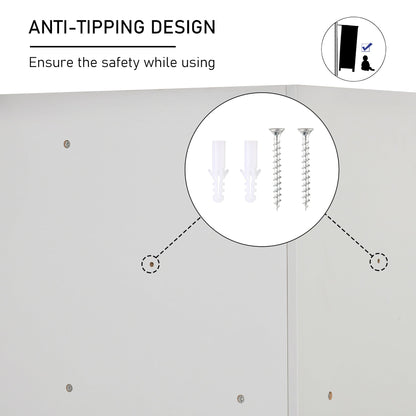 Kids Storage Cabinet Corner Organizer with Anti-tipping Hardware Drawer HOMCOM