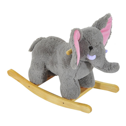 Ride on Elephant Rocker Children Rocking Horse Grey