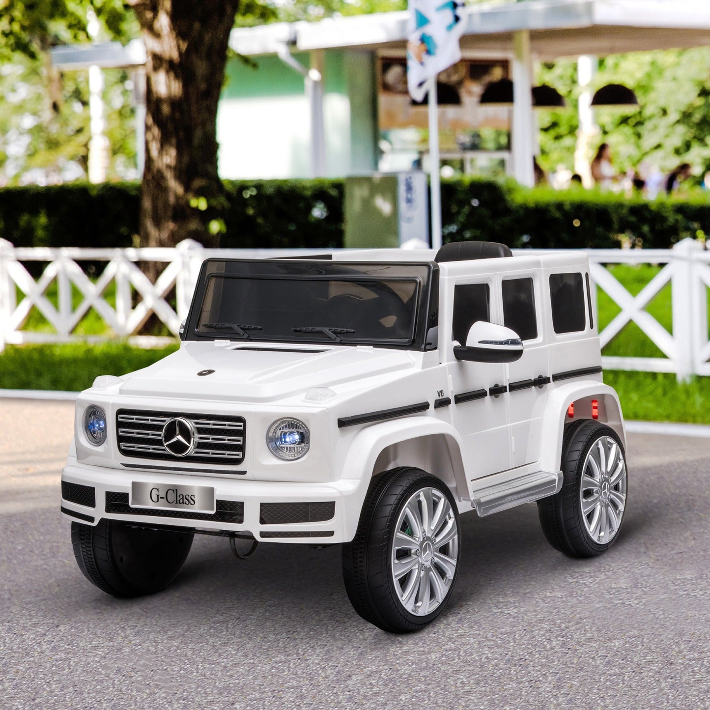 Mercedes Benz G500 12V Kids Electric Ride On Car Remote Control White HOMCOM