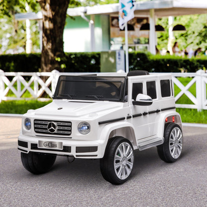 Mercedes Benz G500 12V Kids Electric Ride On Car Remote Control White HOMCOM