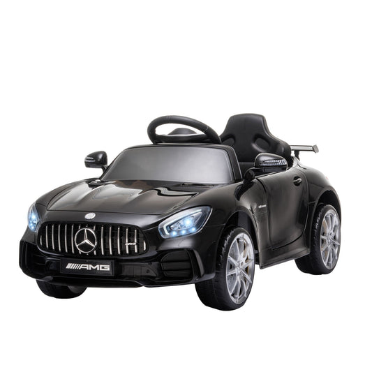HOMCOM 12V Licensed Mercedes Ride-On Car w/ Lights Music Remote 3-5 Yrs Black