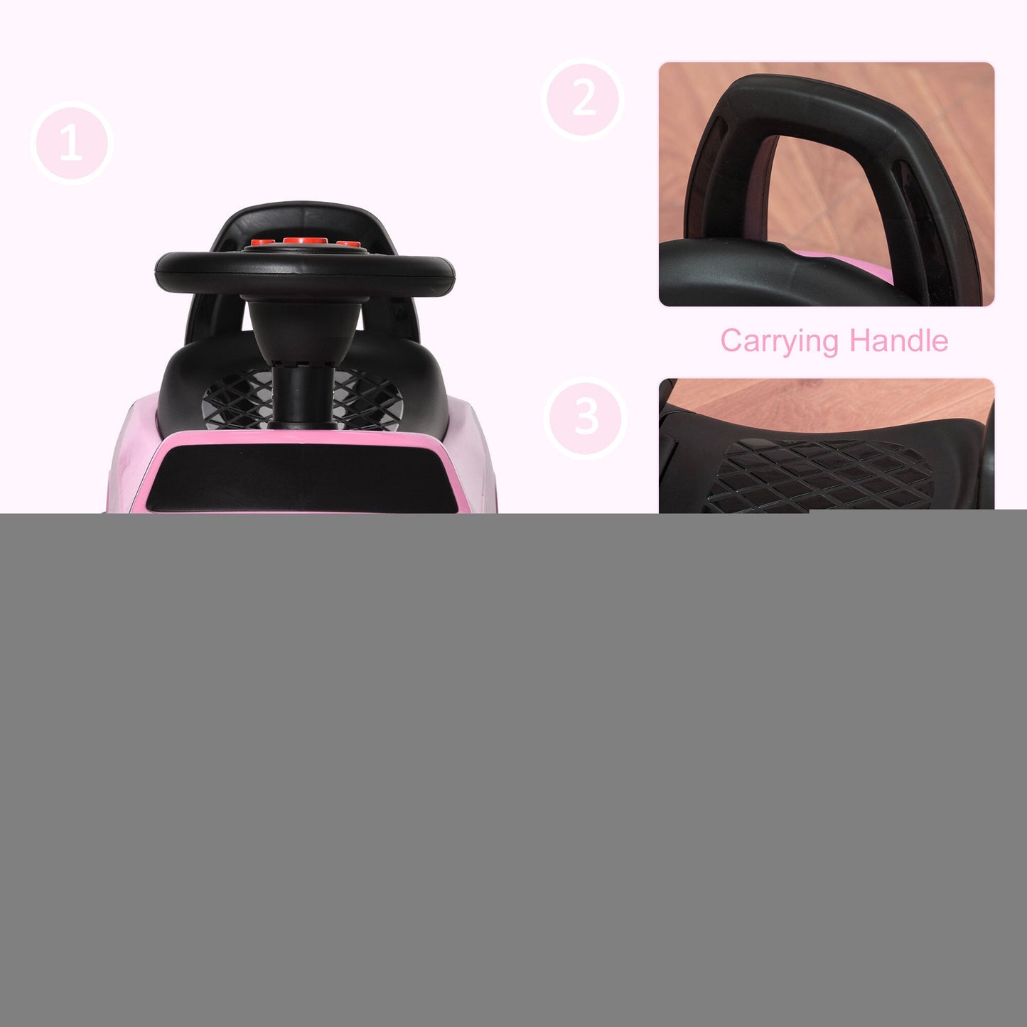 Ride on Car Baby Toddler Walker Foot to Floor Sliding Car Slider Pink
